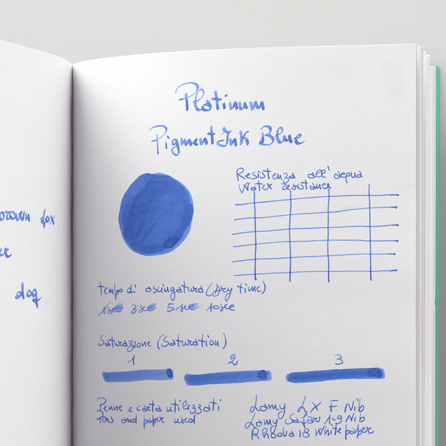 Platinum Pigment Ink Blu Inchiostro 60 ml Indelebile