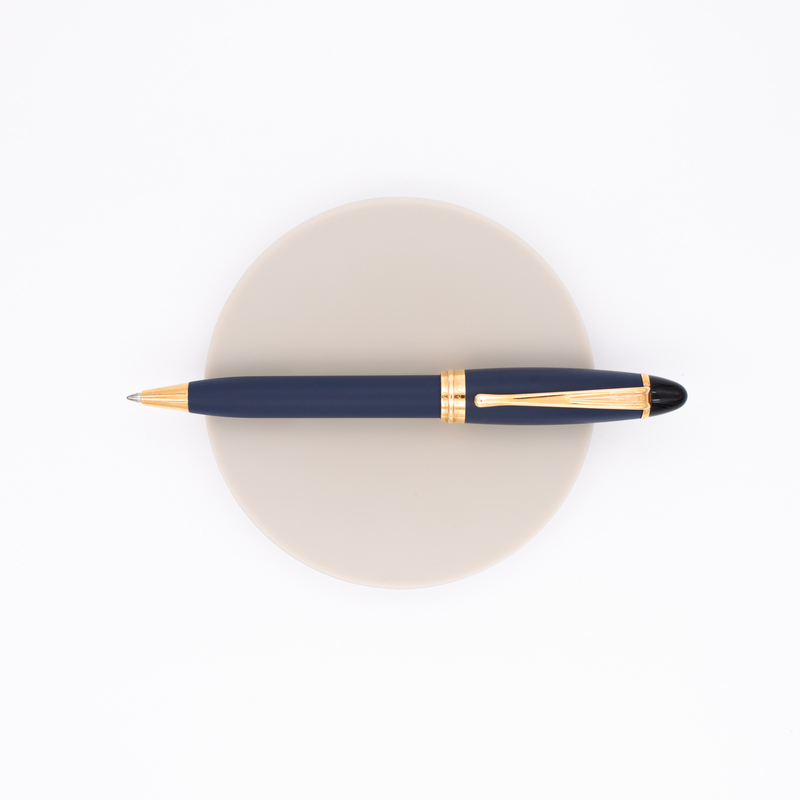 Aurora Ipsilon Satin Ballpoint Pen Blue Rose Gold
