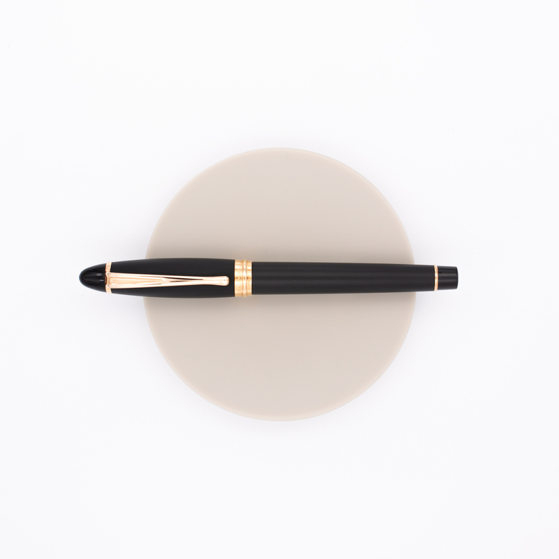Aurora Ipsilon Satin Fountain Pen Black Rose Gold
