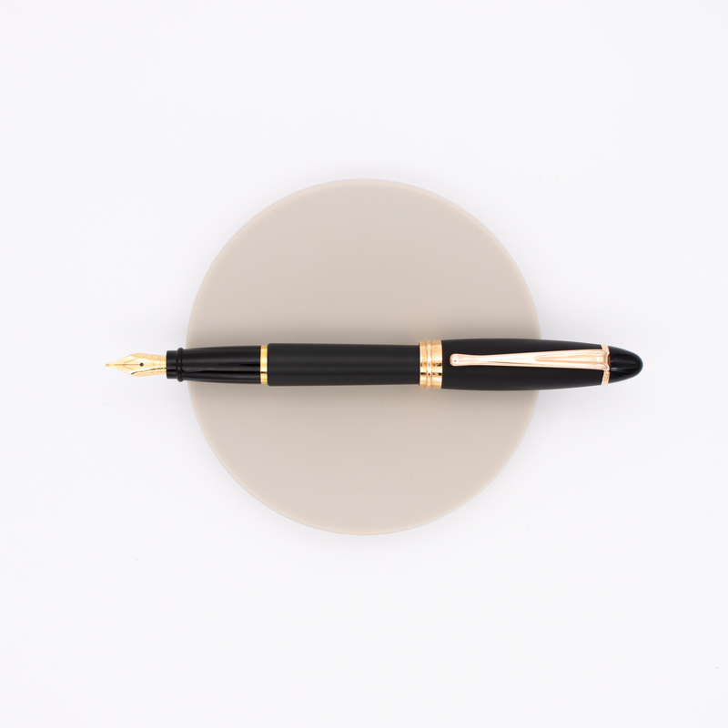 Aurora Ipsilon Satin Fountain Pen Black Rose Gold