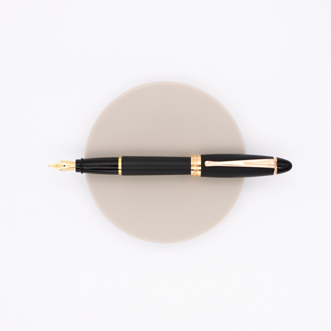 Aurora Ipsilon Satin Fountain Pen Black Rose Gold