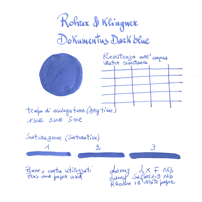 Rohrer & Klingner Dokumentus Dark Blue Ink Bottle 50 ml