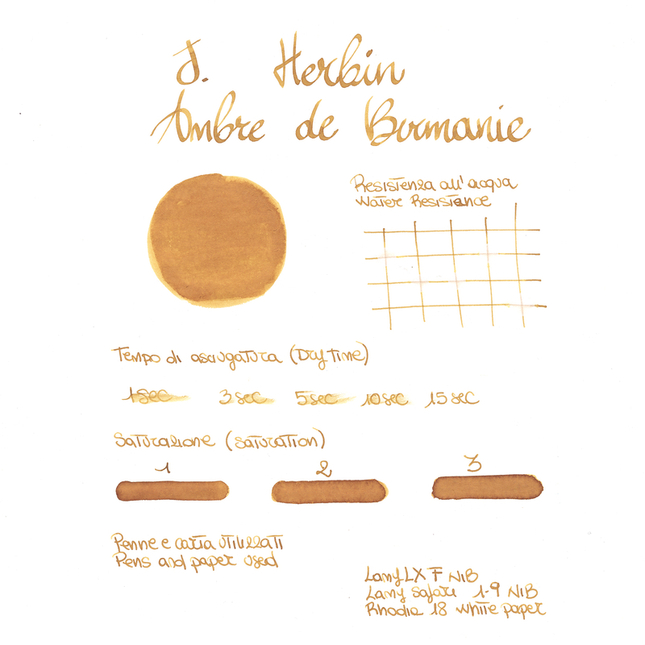 Herbin Ambre de Birmanie 6 Cartucce