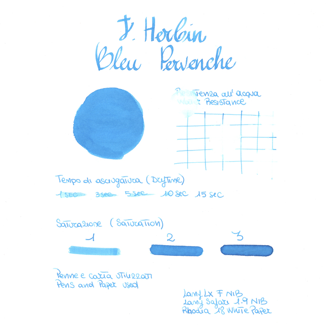 Herbin Bleu Pervenche 6 Cartucce
