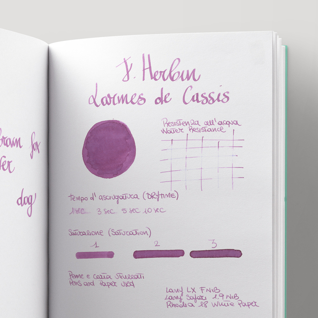Herbin Larmes de Cassis 6 Ink Cartridges