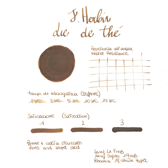 Herbin Lie de The 6 Ink Cartridges