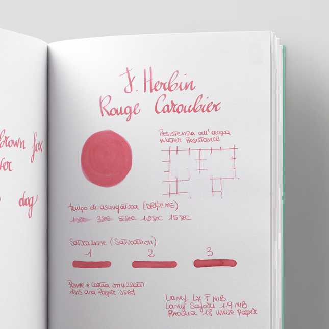 Herbin Rouge Caroubier 6 Cartucce