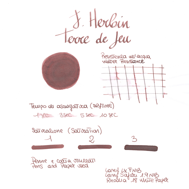 Herbin Terre de Feu 6 Ink Cartridges