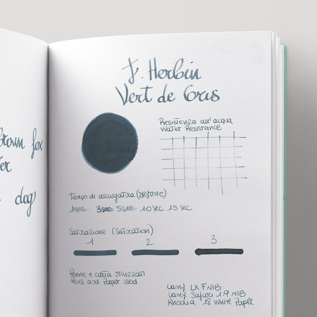 Herbin Vert de Gris 6 Ink Cartridges