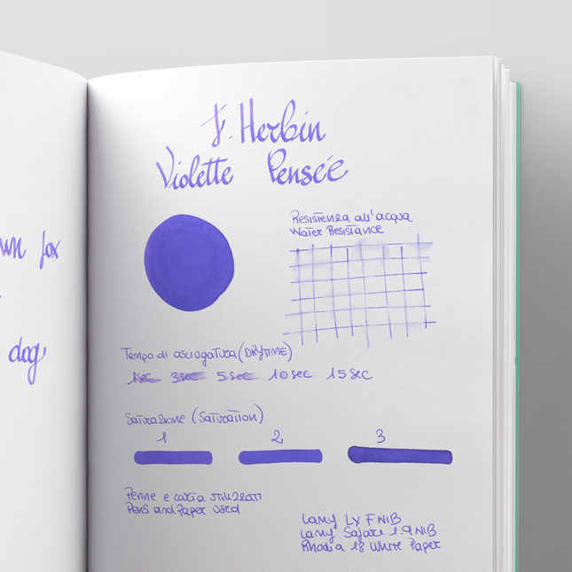Herbin Violette Pensee 6 Ink Cartridges