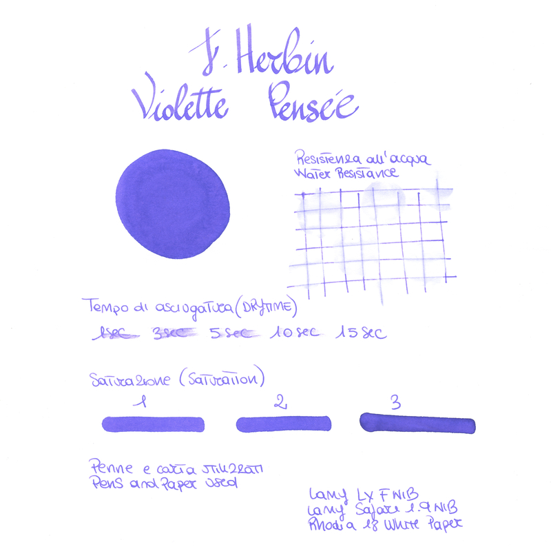 Herbin Violette Pensee 6 Cartucce