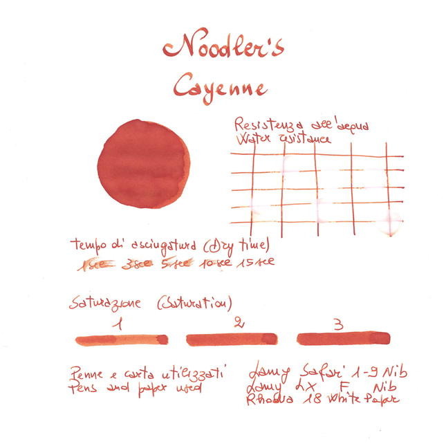 Noodler's Cayenne Inchiostro 3 oz