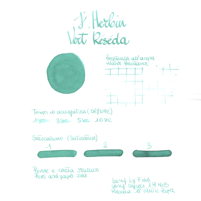 Herbin Vert Reseda Ink Bottle 30 ml